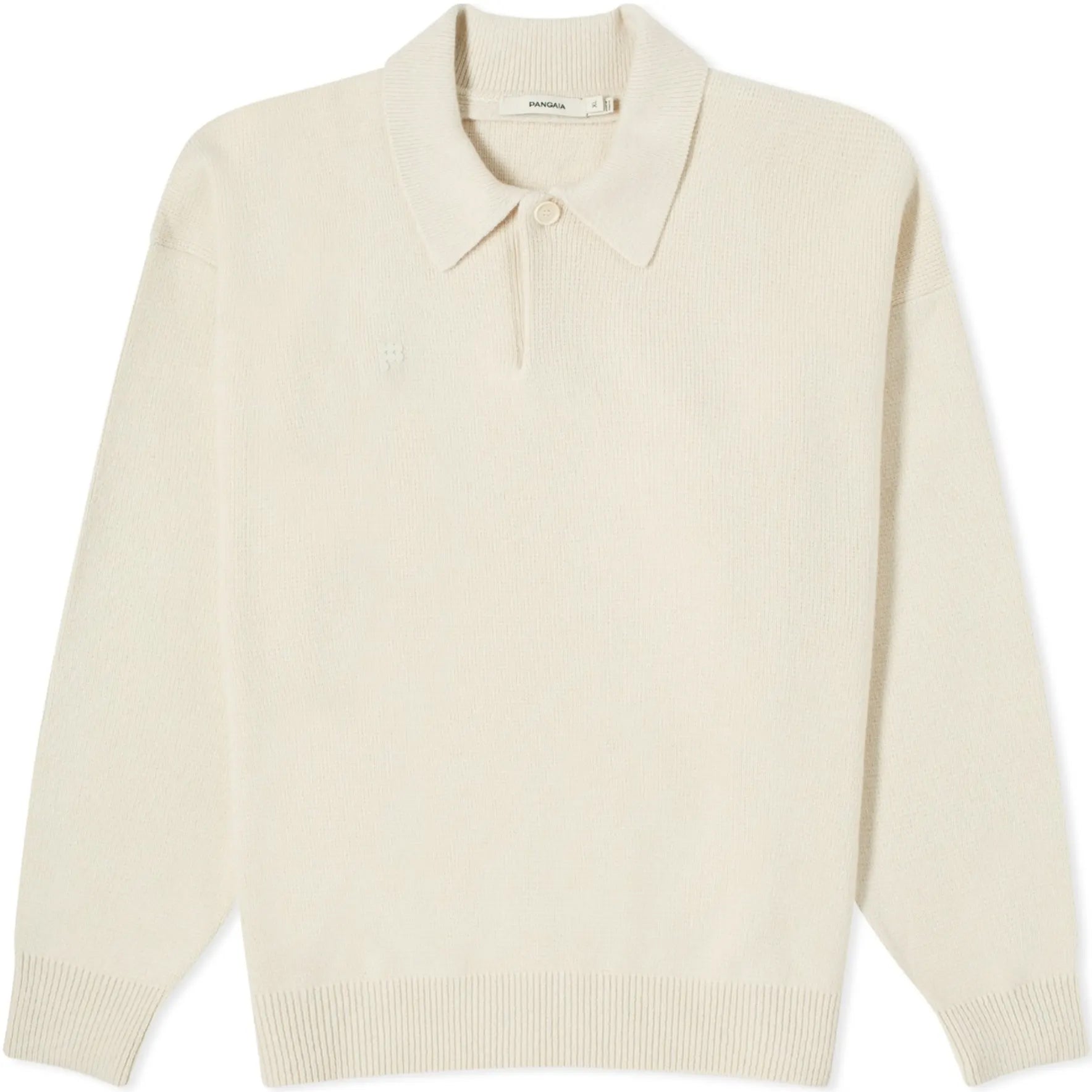 Pangaia Recycled Cashmere Polo Sweater, Ivory