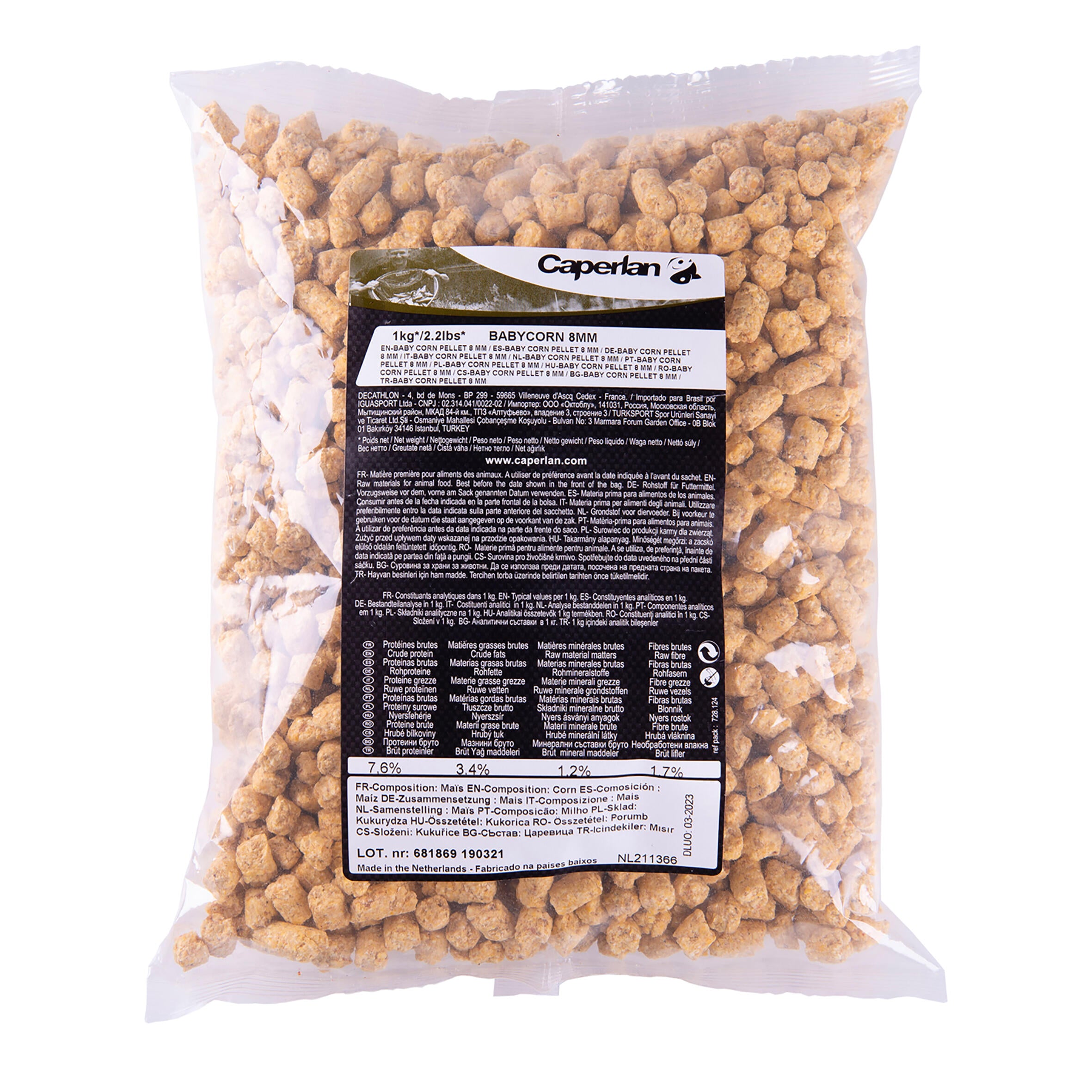 Pellets Stippangel Baby Corn Vanilla 8 mm CAPERLAN