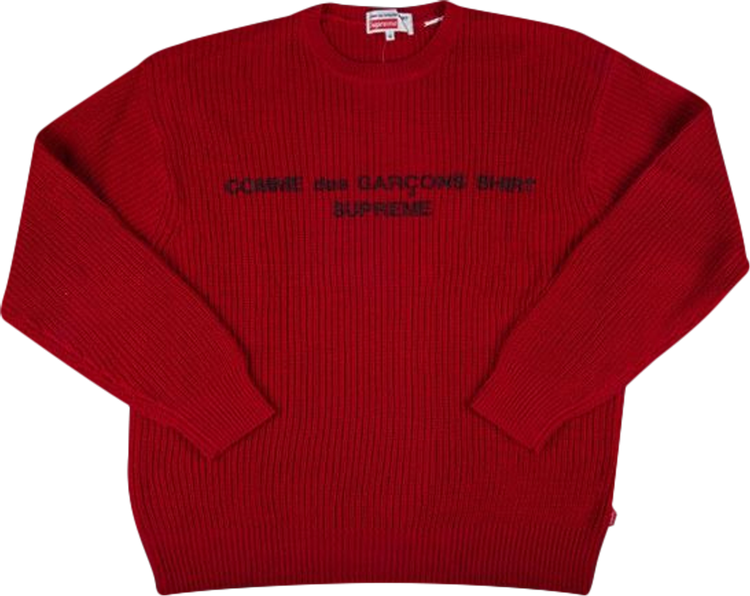 Supreme x Comme des Garçons Shirt Sweater 'Red', red