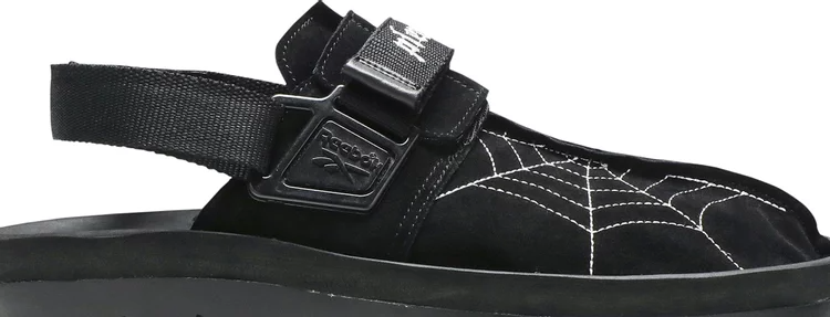 صندل Pleasures x beatnik 'spider' من Reebok، حذاء رياضي باللون الأسود