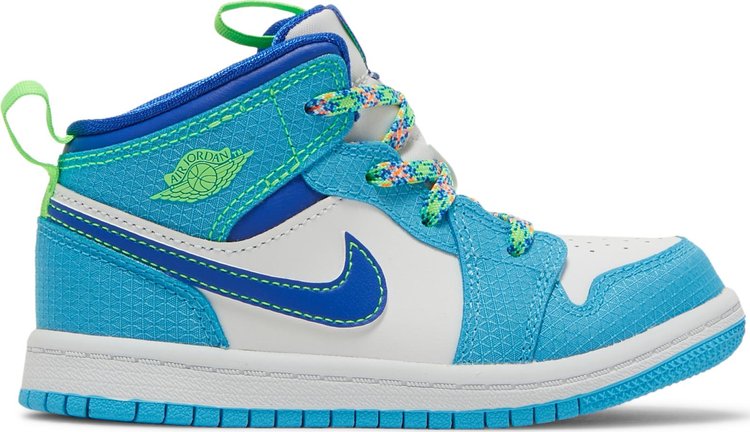 حذاء Air Jordan 1 Mid SE TD Sprite باللون الأزرق