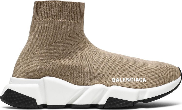 حذاء رياضي Balenciaga Wmns Speed ​​Trainer باللون البيج والأبيض والبني