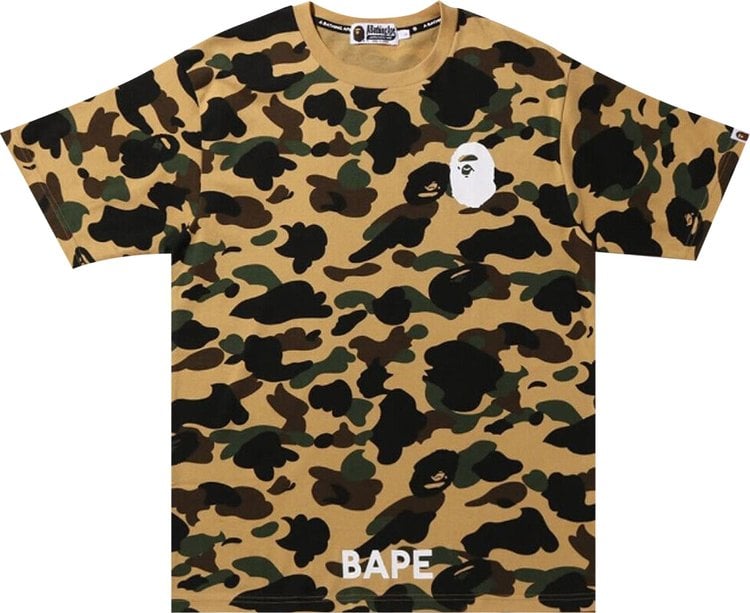 تي شيرت BAPE 1st Camo By A Bathing Ape باللون الأصفر