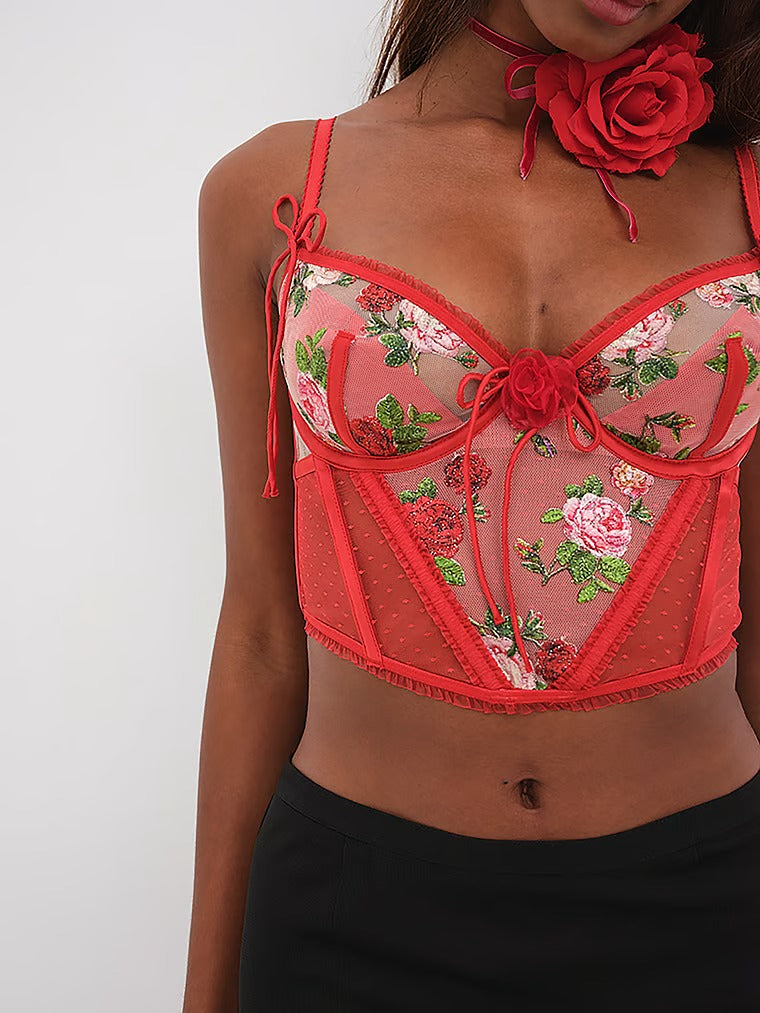 Corset For Love & Lemons Anika, red