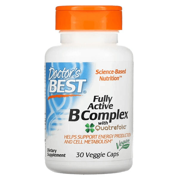 Doctor's Best B vitamin complex with quatrefolic, 30 capsules