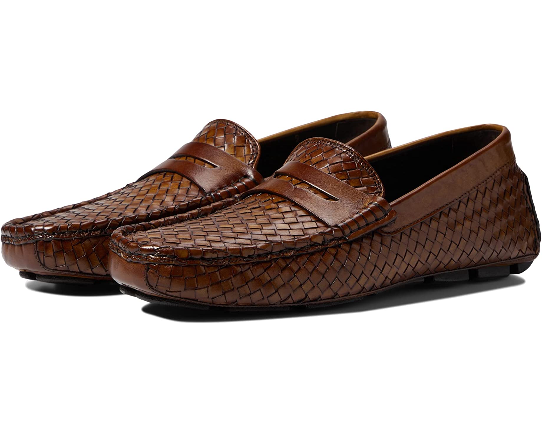 Dayton Woven Penny Johnston & Murphy Collection Loafers, brown