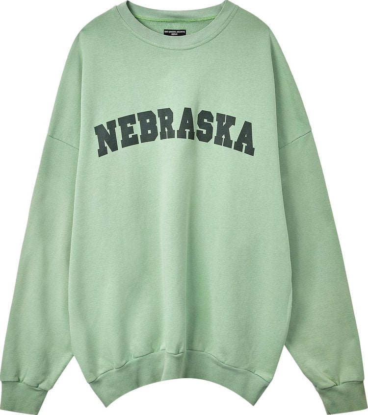 Raf Simons Redux Sweater With Nebraska Print 'Mint', green