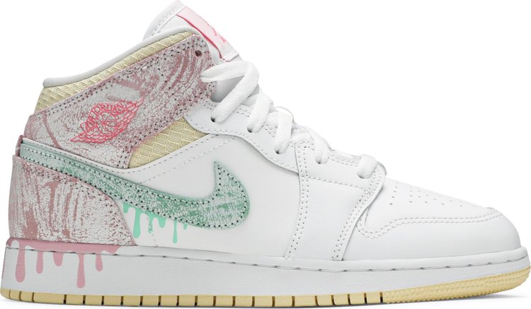 Air Jordan 1 Mid SE GS Ice Cream sneakers, white