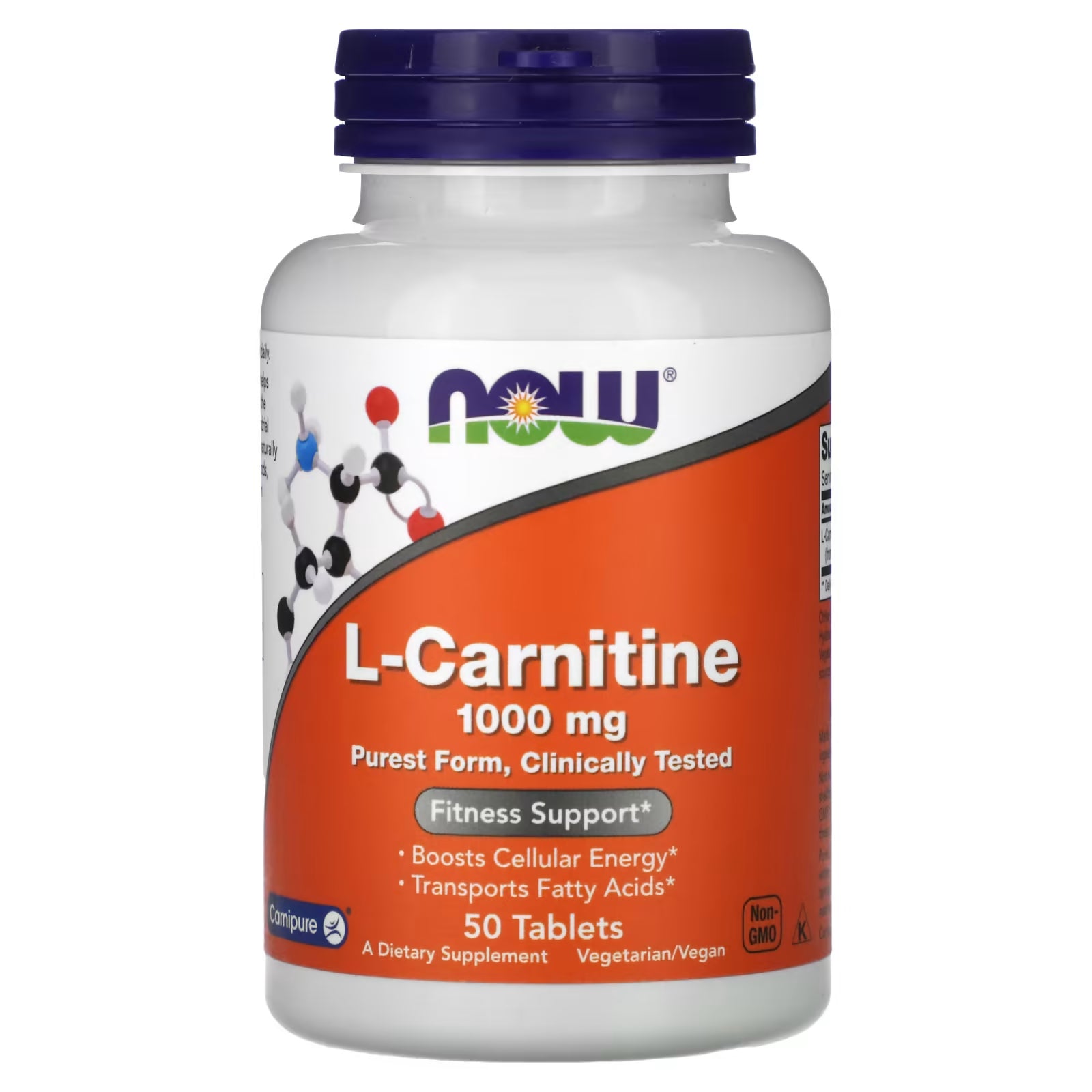 NOW Foods L-Carnitine، 1000 مجم، 50 قرصًا