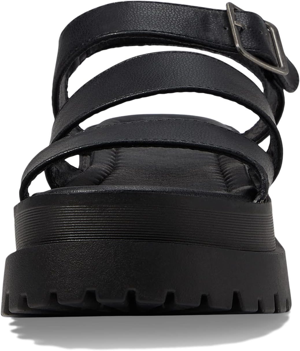 Baddie Dirty Laundry Sandals, Black Smooth