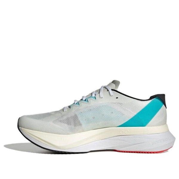 Adidas Adizero Boston 12 Running Shoes 'White Light Aqua', white