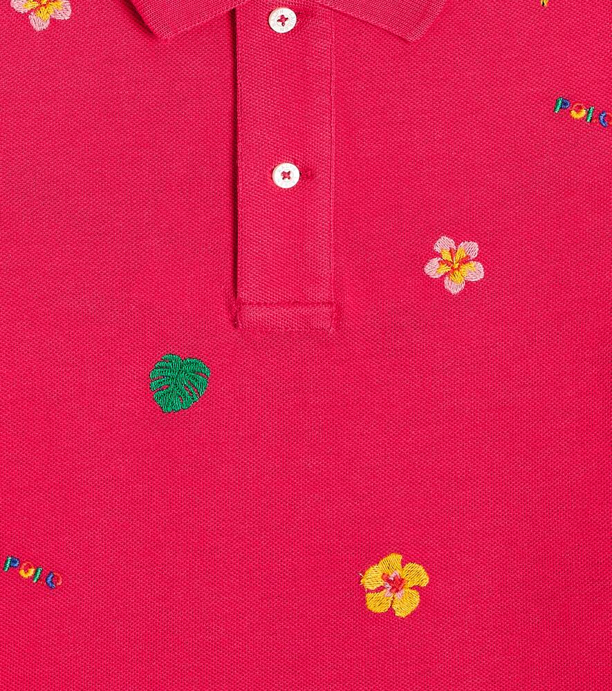 Polo Ralph Lauren Embroidered Cotton Polo Shirt, Pink