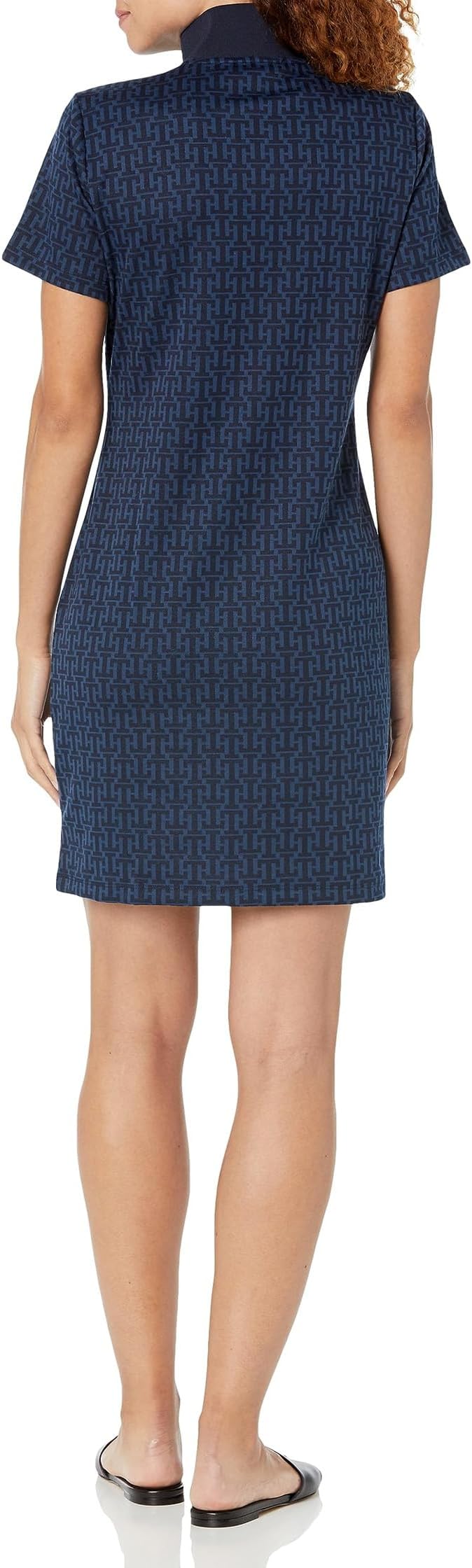 Tommy Hilfiger Jacquard Zip Dress in True Blue Multi