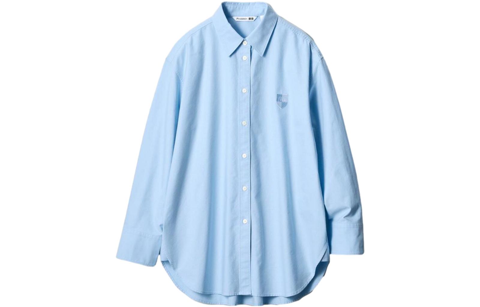 Jw Anderson Jw Anderson Co-Branded Series Women's Shirt Light Blue Uniqlo