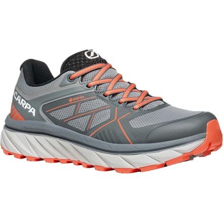 Spin Infinity GTX Women's Scarpa Trail Running Shoe, Gray/Coral Red