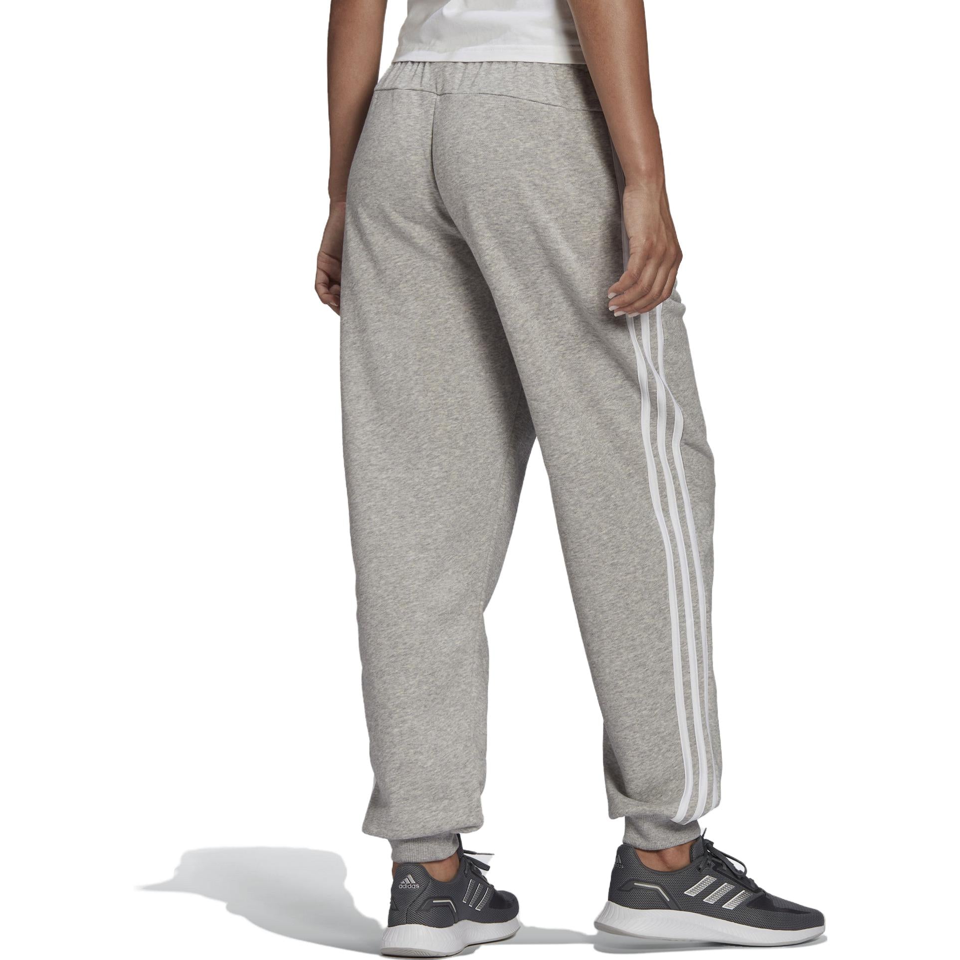 Women's light gray knitted sweatpants Adidas, gray