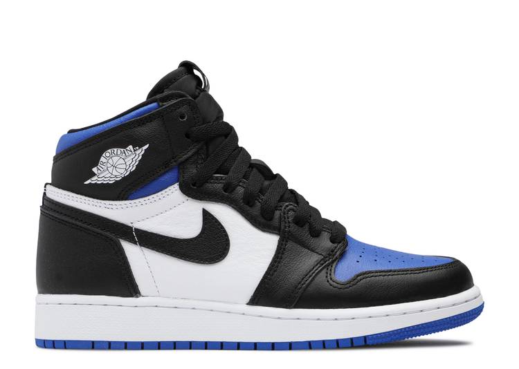 حذاء رياضي AIR JORDAN 1 RETRO HIGH OG GS 'ROYAL TOE'، أسود