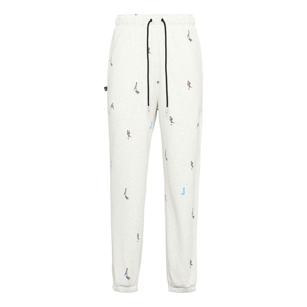 Air Jordan Essentials Funny Pattern Knit Bundle Feet Sports Pants 'White', White