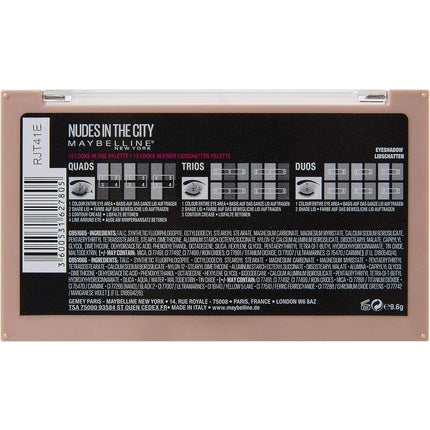 Eyeshadow palette Nudes In The City 64G, Maybelline New York