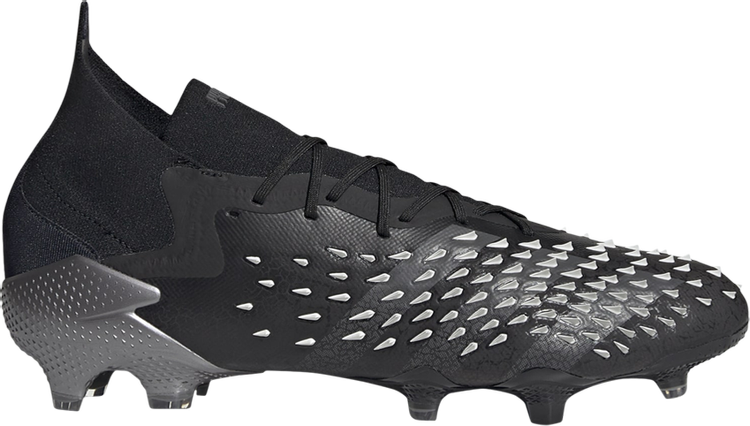 حذاء Adidas Predator Freak.1 FG 'Demonskin - Black Grey' باللون الأسود