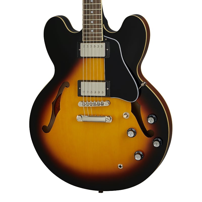 جيتار كهربائي شبه صوتي Epiphone ES-335، مستوحى من Vintage Sunburst من Gibson ES-335