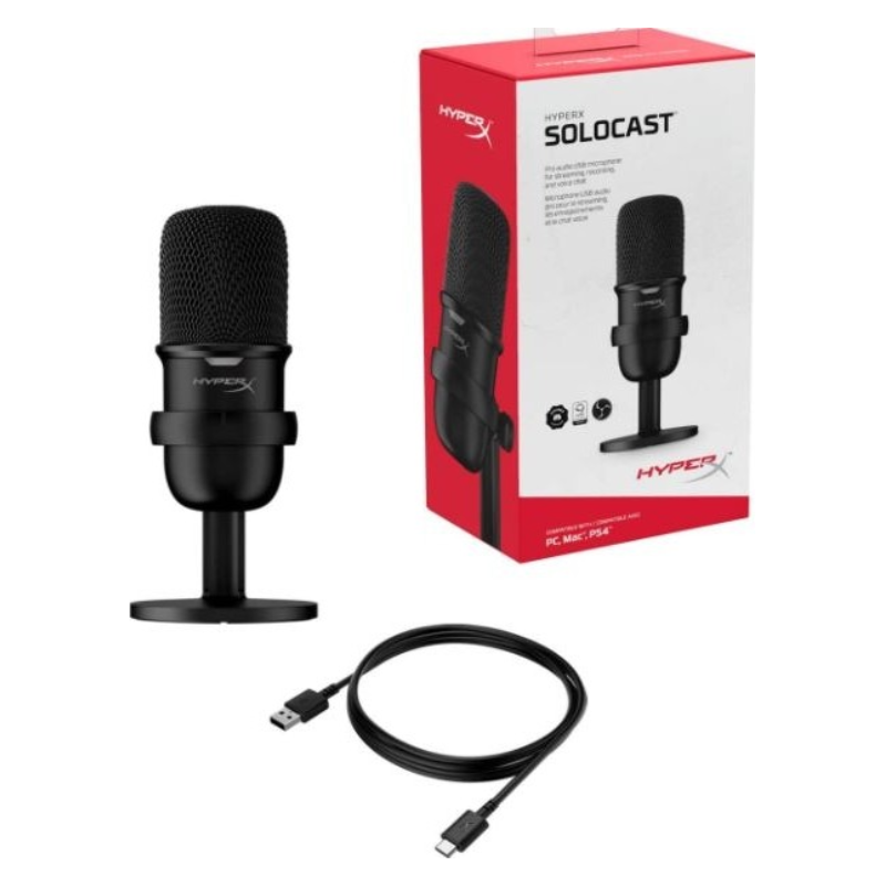 Microphone HYPERX SoloCast, black HMIS1X-XX-BK/G