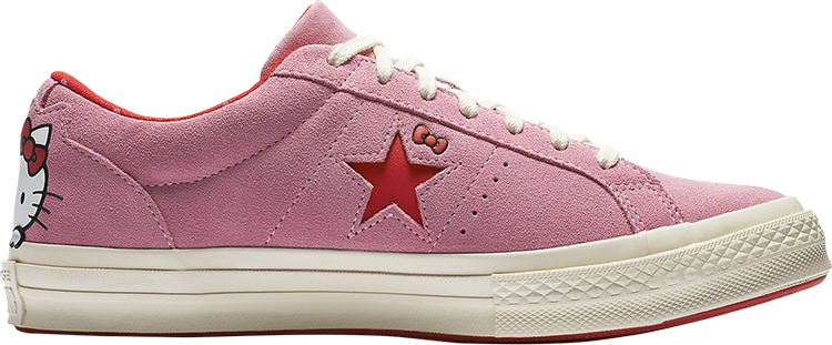 Converse Hello Kitty x One Star Suede Low Top Prism Pink Sneakers