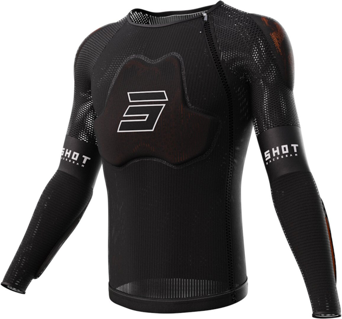 Shot Race D3O protective shirt, black/white