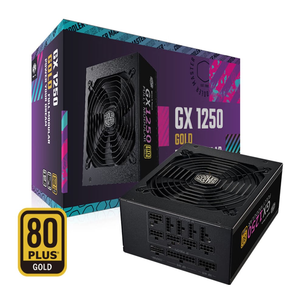 Power supply Cooler Master GX1250 Gold, 1250 W, black