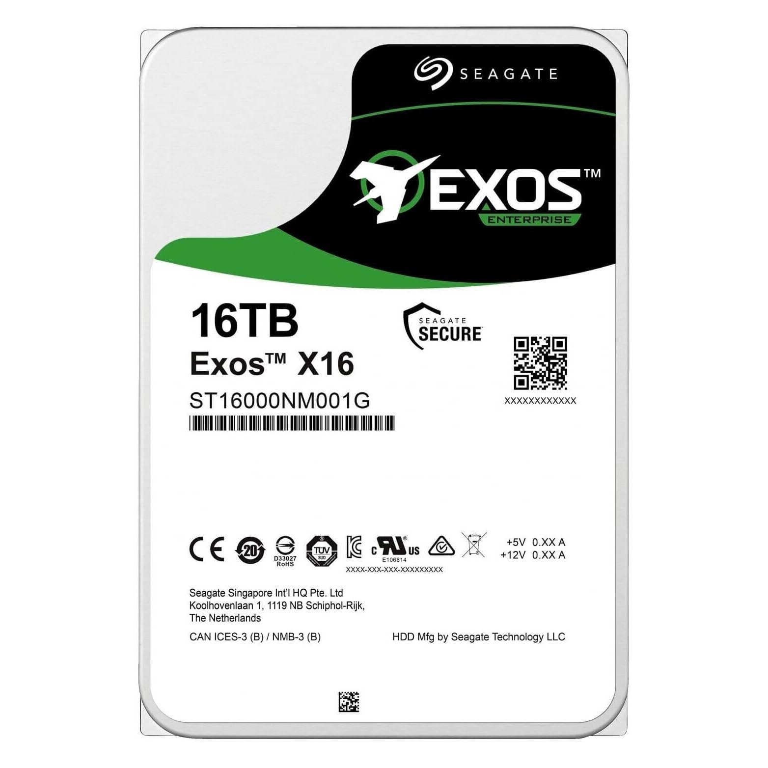 Internal hard drive Seagate Exos X16, 3.5", 16 TB