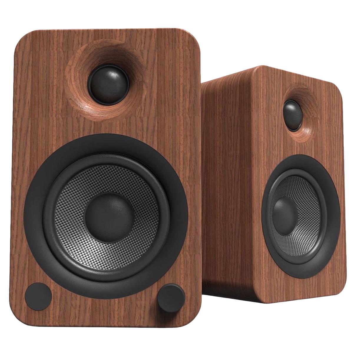 Bookshelf speakers Kanto YU4 with stands SP26PLW, 2 pcs, walnut/white