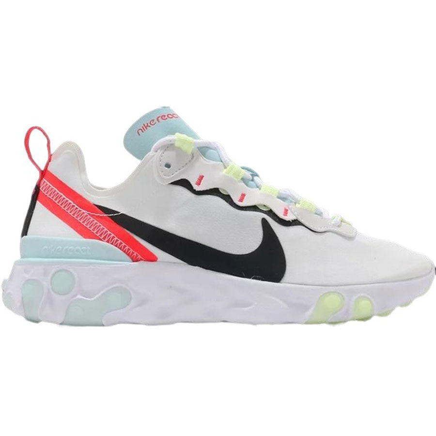 حذاء رياضي Nike Wmns React Element 55 باللون الأبيض/متعدد الألوان