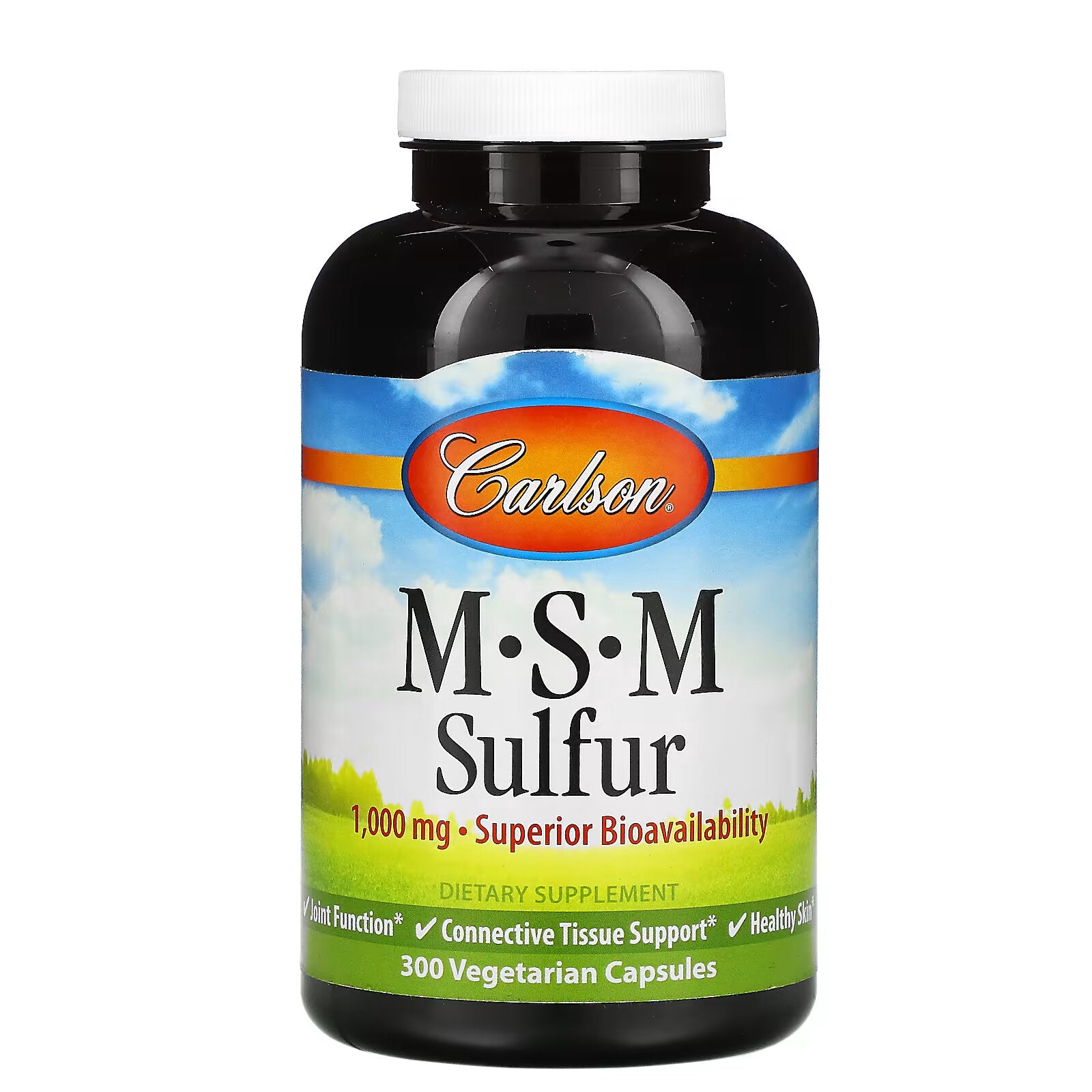 Carlson, MSM Sulfur, 1000 mg, 300 Vegetarian Capsules