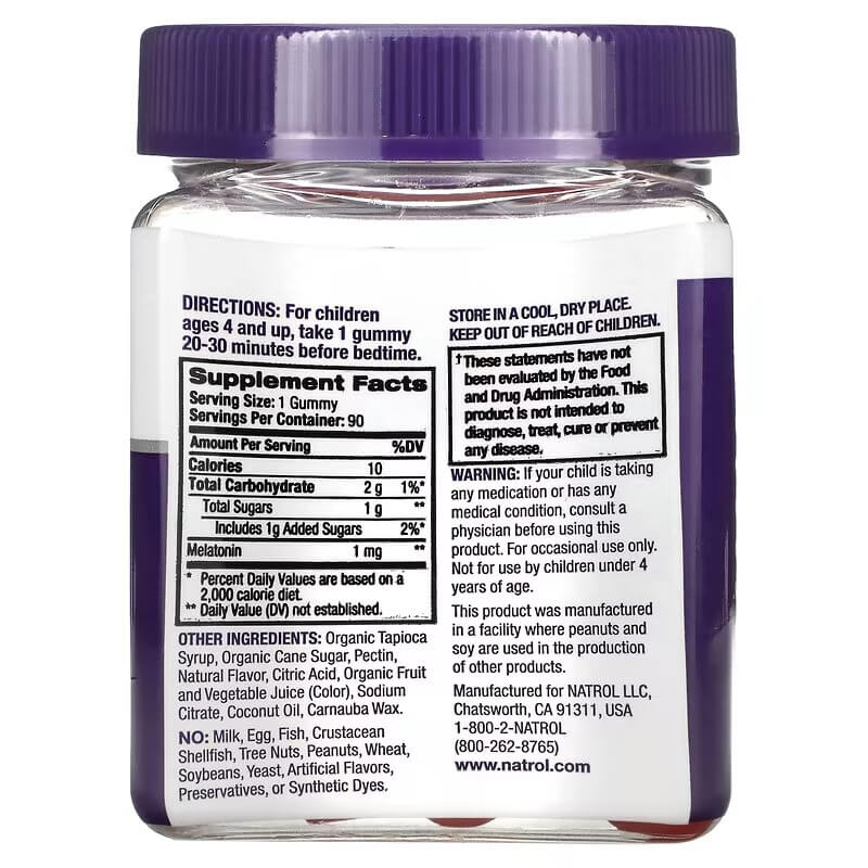 Melatonin for Children 4+ Years Natrol, 90 Gummies