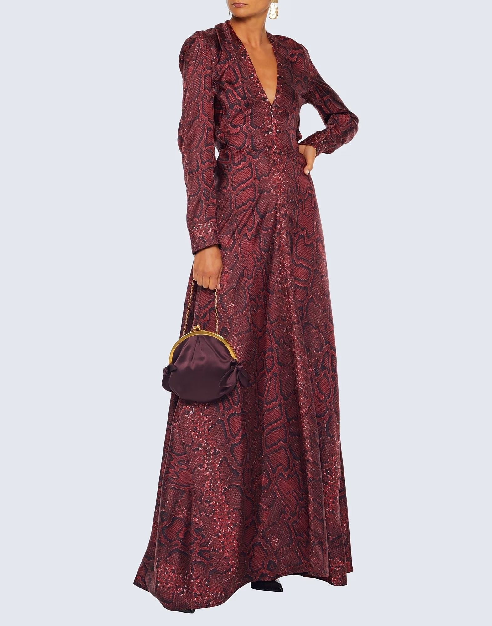 Victoria Beckham Long dress, burgundy