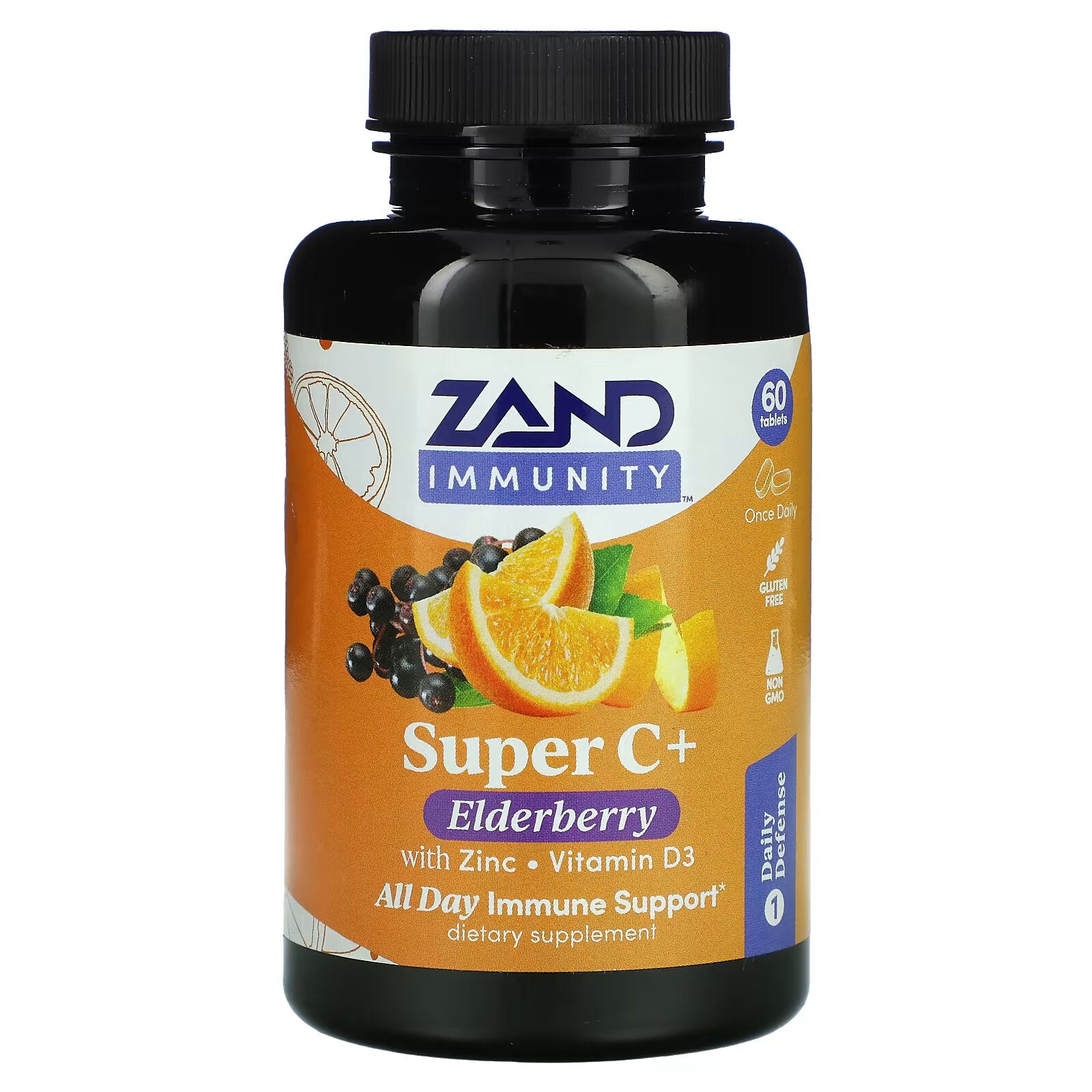 Zand, Immunity, Super C + Elderberry with Zinc and Vitamin D3`` 60 tablets