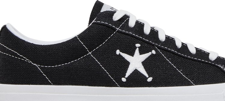 حذاء رياضي Converse Stussy x One Star Low Black، باللون الأسود