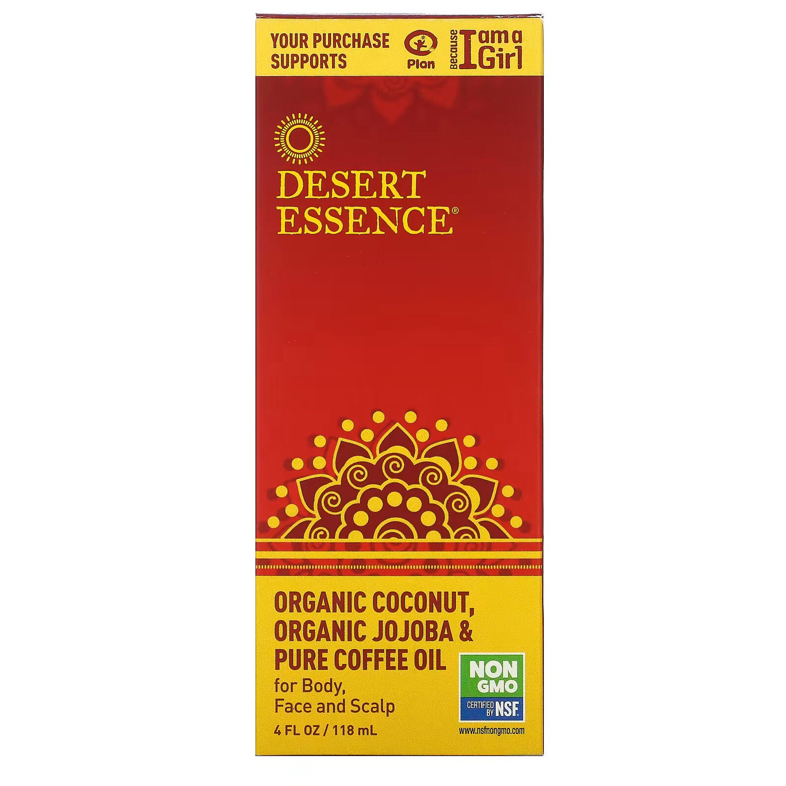 Desert Essence, Organic Coconut, Jojoba & Pure Coffee Oil, 118 ml