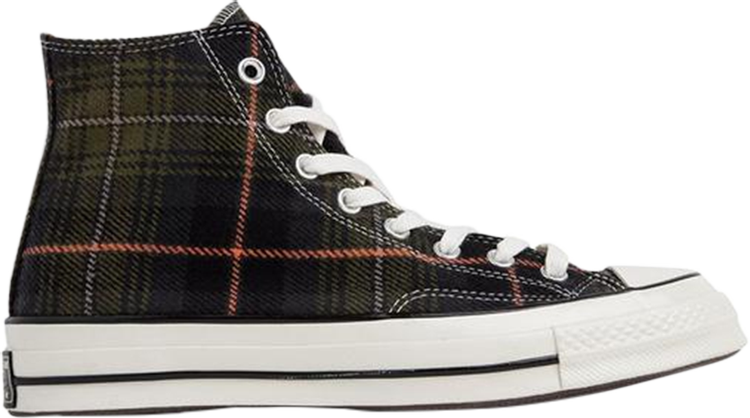 Converse Chuck Taylor All Star 70 Hi Plaid Pack Sneakers, Green