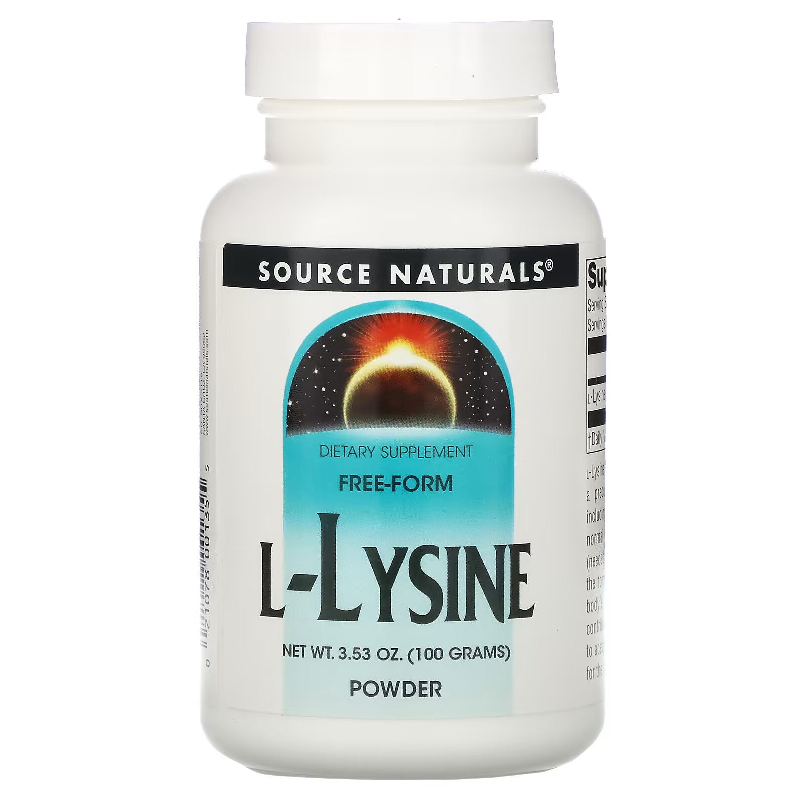 Source Naturals، مسحوق L-Lysine، 3.53 أونصة (100 جم)