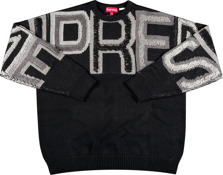 Supreme Chenille Logo Sweater 'Black', black