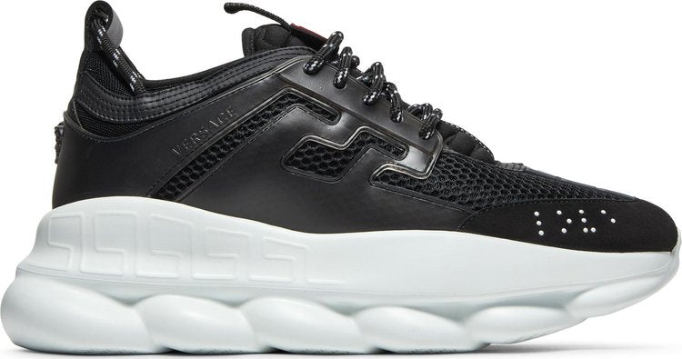 Versace Chain Reaction Black Mesh Sneakers, black