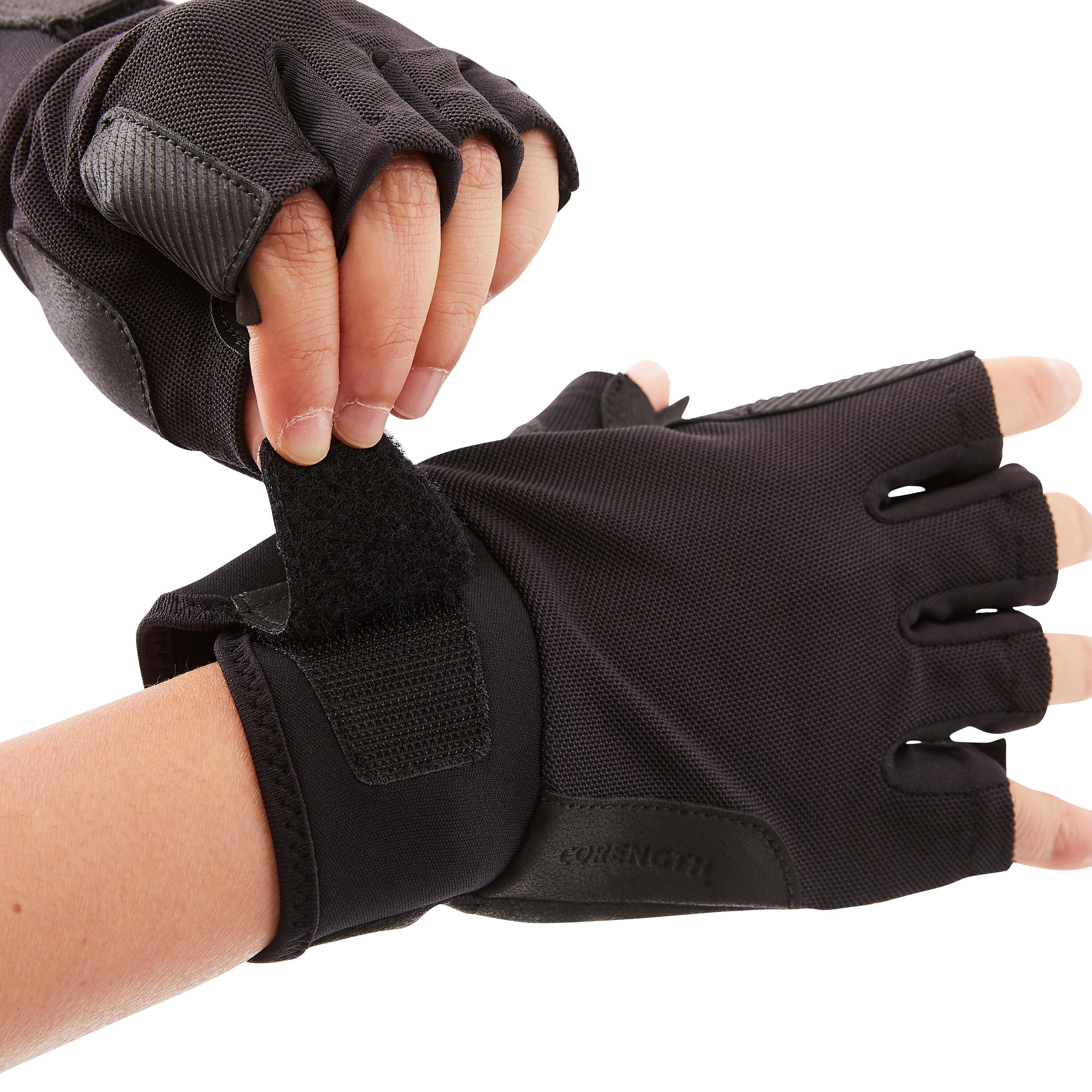 Training gloves 500 black DOMYOS, black