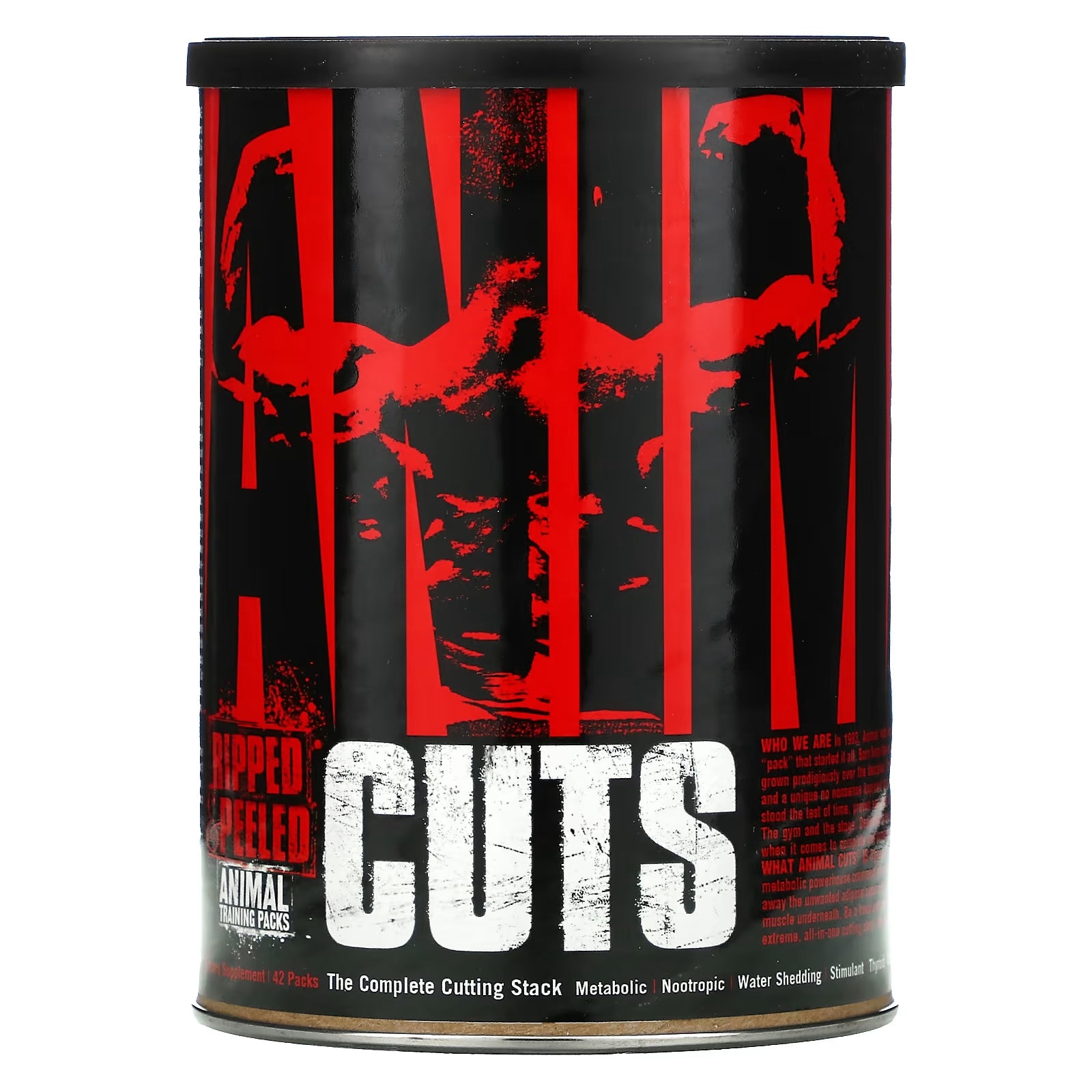 مكمل غذائي Universal Nutrition Animal Cuts Ripped &amp; Peeled للتمارين الرياضية، 42 عبوة