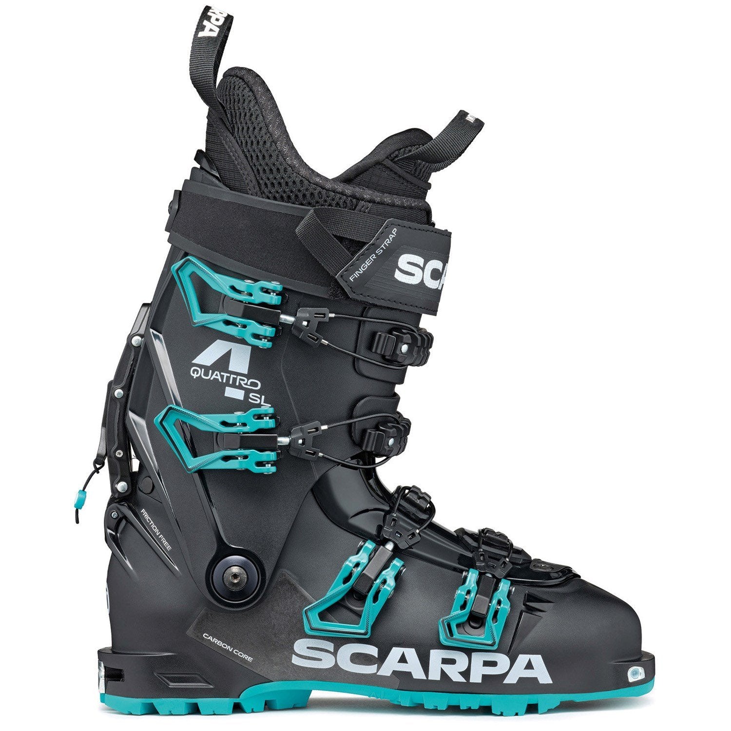 حذاء التزلج Scarpa Quattro SL Alpine Touring، باللون الأسود