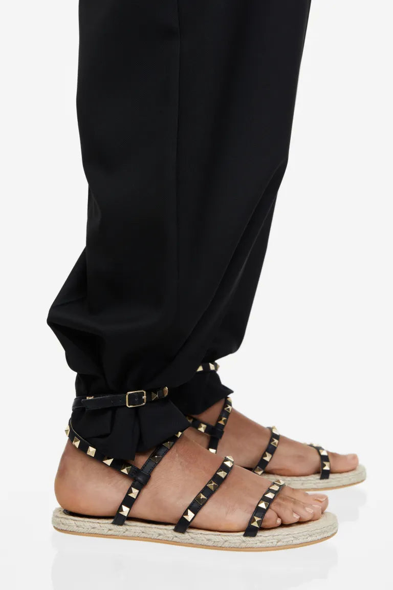 H&M studded sandals, black