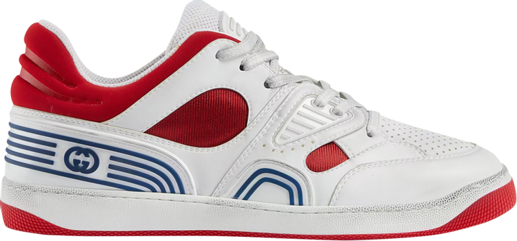 Gucci Basket Low White Demetra Red sneakers, white