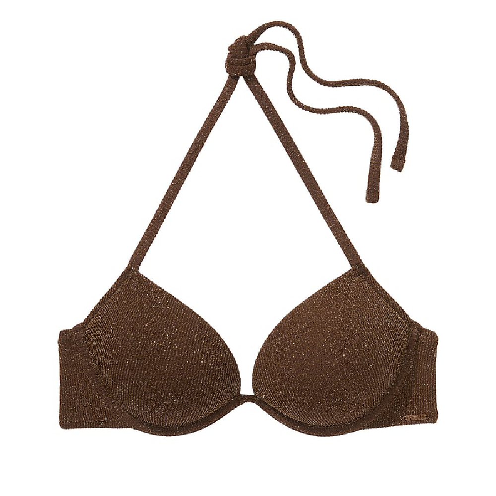 Victoria's Secret Pink Super Push-up bikini top, brown