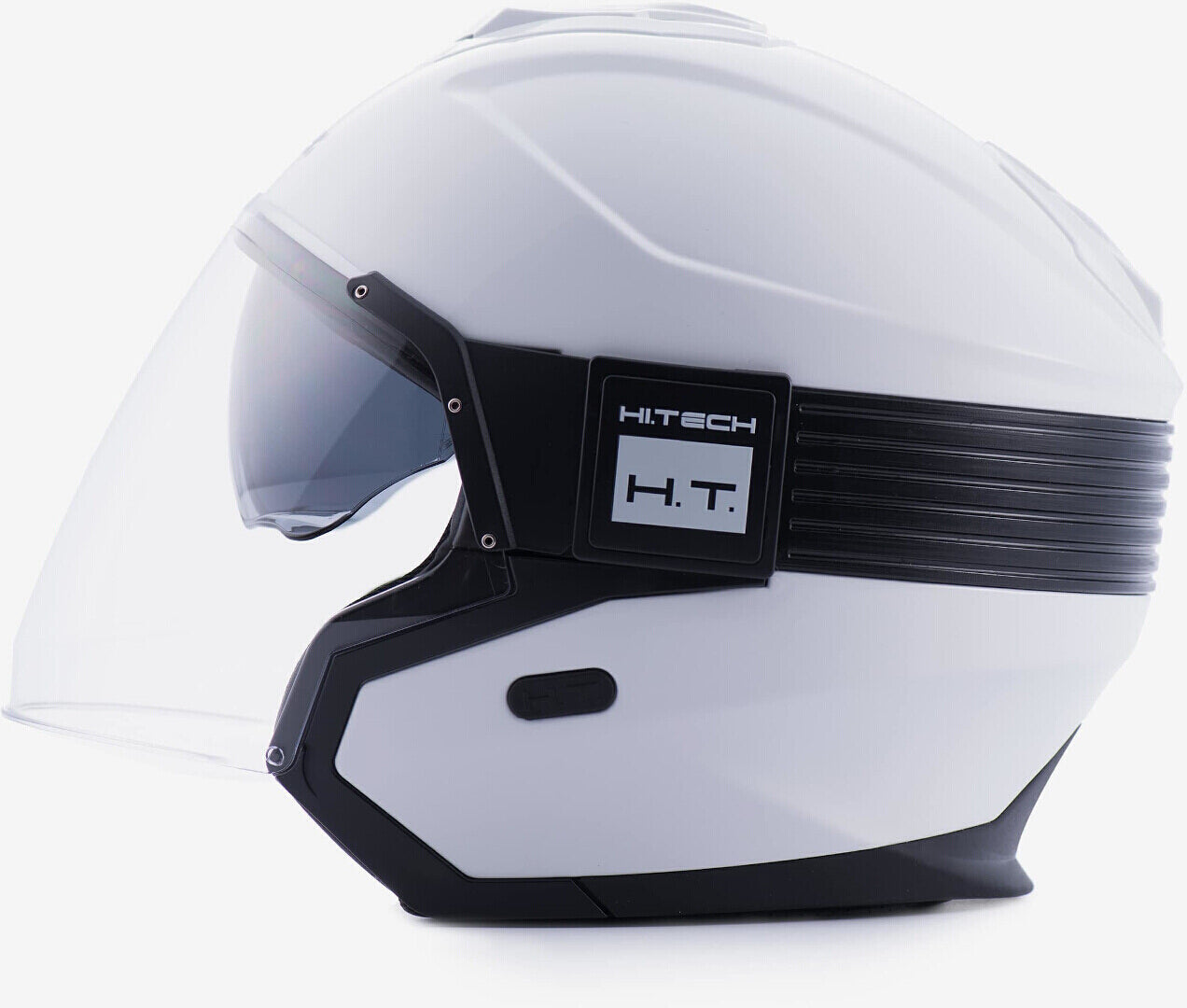 Blauer Hacker BTR jet helmet with double visor, white/black