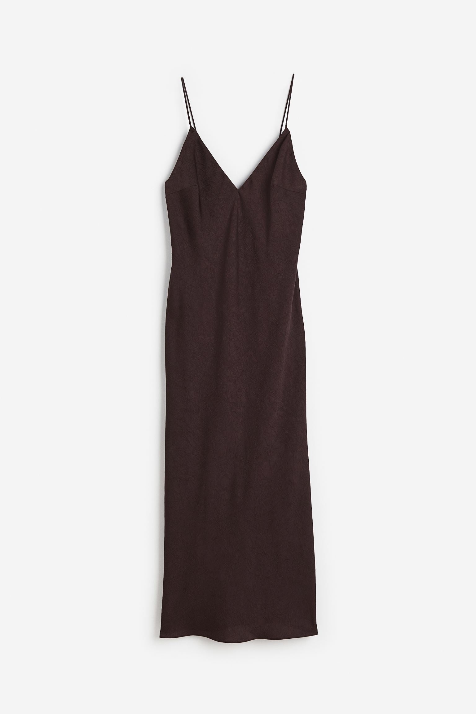 H&M V-neck Slip dress, dark brown